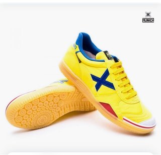 Zapatillas Futsal Munich Amarillas y Azules