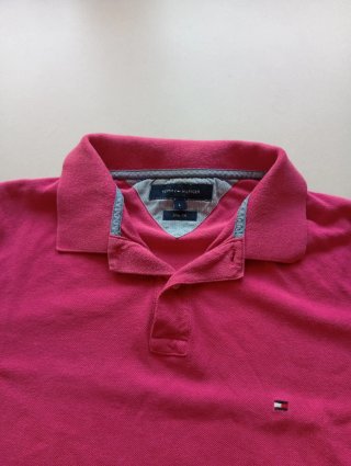 Polo Tommy Hilfiger Uomo Taglia L Rosa
