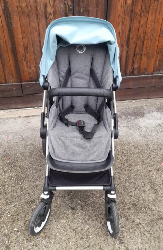 Carro Bugaboo Fox2 gris capota azul