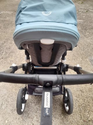 Carro Bugaboo Fox2 gris capota azul
