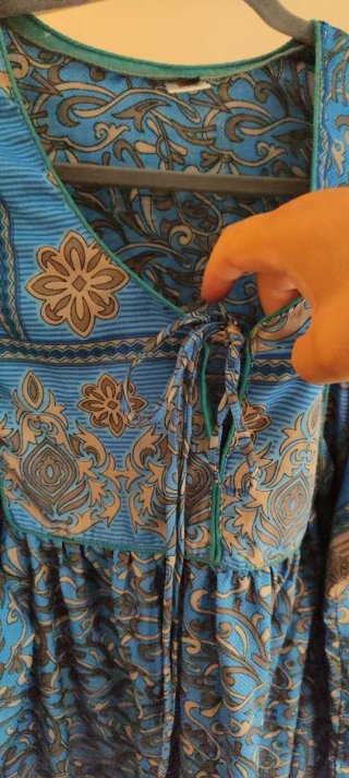 Vestido largo estampado hecho en India