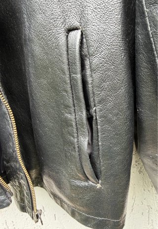 Giacca vintage Imperial Vera Pelle Nera Tg. M