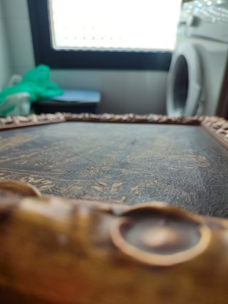 Original óleo lienzo religioso virgen siglo 17/18
