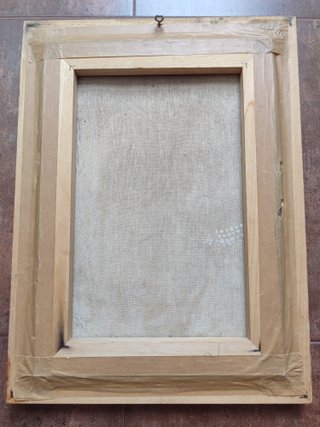 Original óleo lienzo religioso virgen siglo 17/18