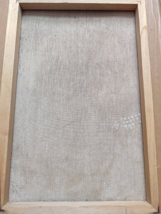 Original óleo lienzo religioso virgen siglo 17/18