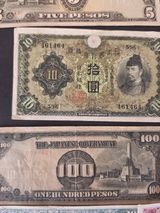 Lote Billetes Japoneses Segunda Guerra Mundial