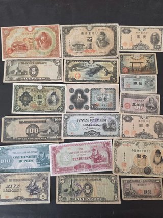 Lote Billetes Japoneses Segunda Guerra Mundial