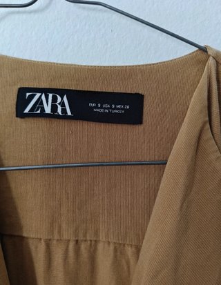 Vestido Chaleco Zara Camel Talla S