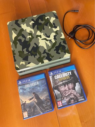 PS4 Camuflaje + 2 Juegos: Final Fantasy XV y Call