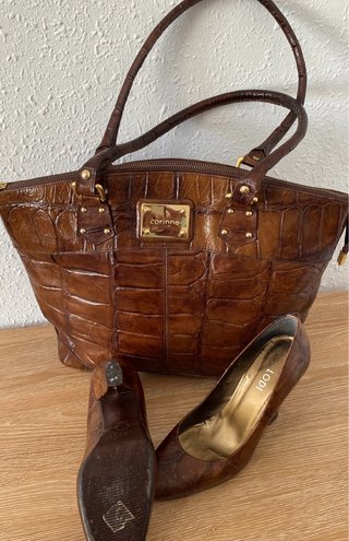 Conjunto Bolso Corinne y Zapatos Lodi Marrón