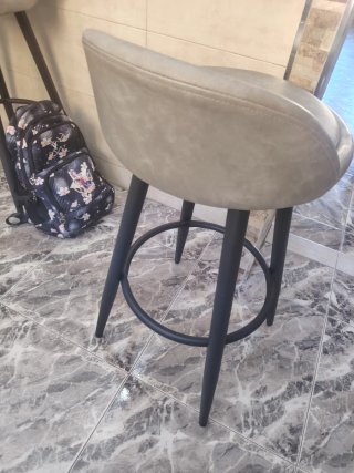 2 Taburete de cocina gris y negro
