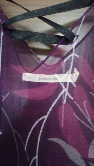 Camisón lencero transparente morado