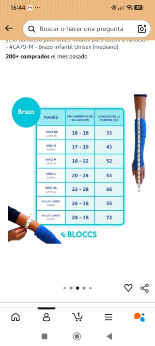 Funda impermeable escayola niño Talla M