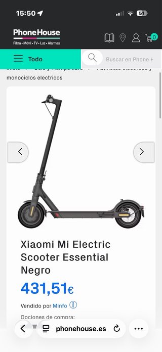 Patinete Eléctrico Xiaomi mi scooter essential