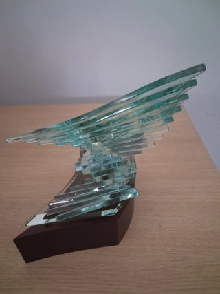 Escultura arte en vidrio 2001