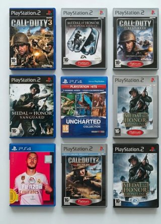 Pack 8 Juegos PS2 y PS4: Call of Duty, Medal of Ho