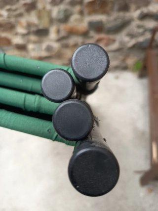 Biombo separador verde 4 paneles