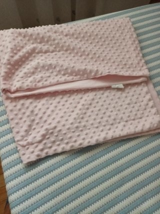Manta de cuna rosa suave