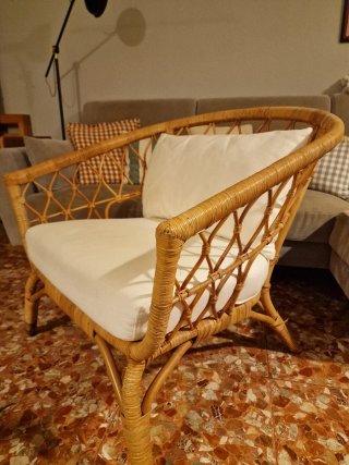 Sillón ratán stockholm 2017 con cojines