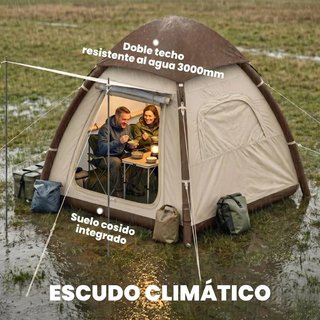 Tienda Campaña Inflable 3-4 Personas con Bomba UPF