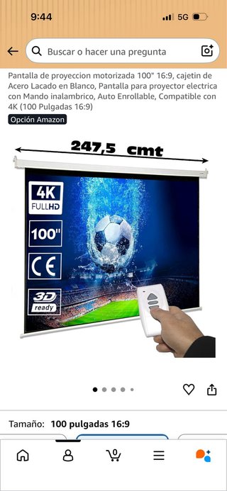 Proyector gris y blanco Se regala pantalla 100 p