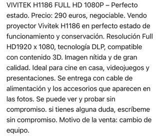 Proyector gris y blanco Se regala pantalla 100 p