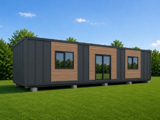 Casa contenedor 40ft aislada 25m + 1 dormitorio