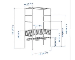 Banco metálico IKEA