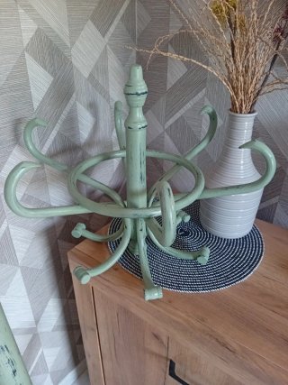 Appendiabiti in stile Thonet verde in legno