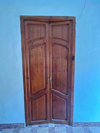 Puerta doble de madera