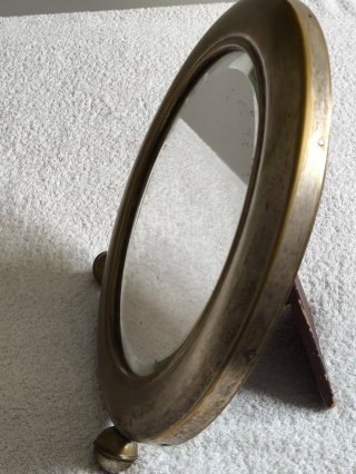 ANTIGUO ESPEJO REDONDO PARA TOCADOR DE DORMITORIO