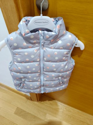 Chaleco niña 6-7 años lunares