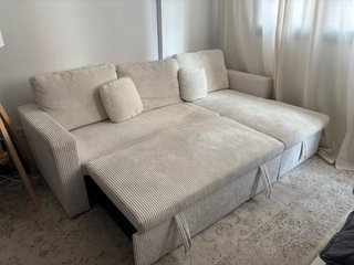 Sofá Cama Chaiselongue Beige