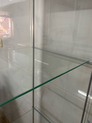 Vetrina Ikea in Cristallo e Legno Nero