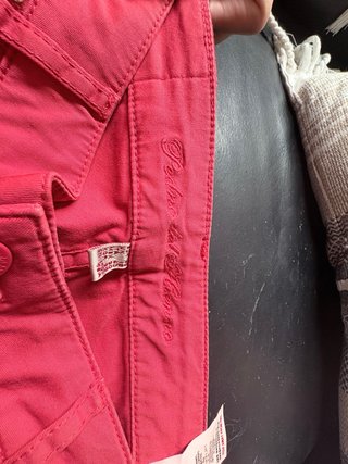 Pedro del Hierro Pantalones Rojos Bordados