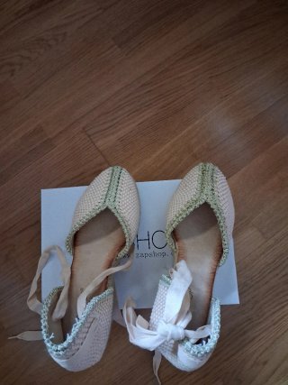 Cuñas altas beige