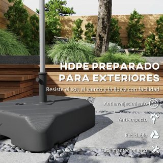 Base Sombrilla con Ruedas Rellenable 72kg/45L