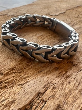 Pulsera Viking Plata Acero Inoxidable
