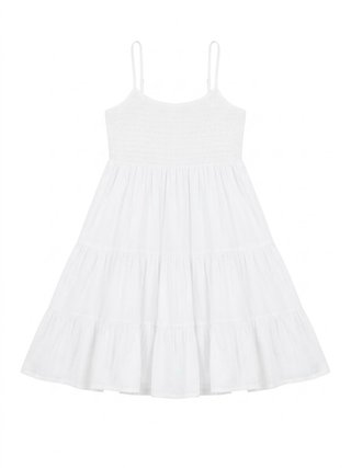 Vestido blanco corto de playa