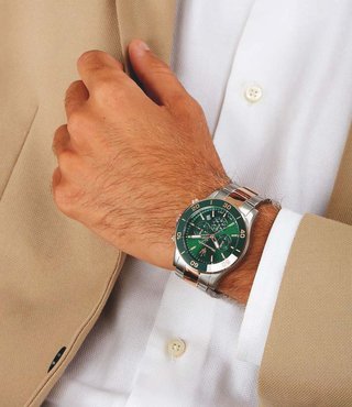 Reloj Maserati nuevo, oro rosado y verde