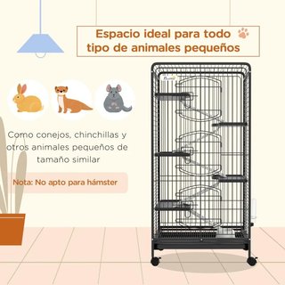 Jaula para Roedores de 6 Niveles con Ruedas