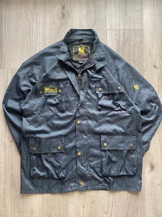 Belstaff Vintage Field XL Azul Marin Nylon Utility