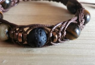 Bracciale Artigianale Occhio di Tigre 10mm