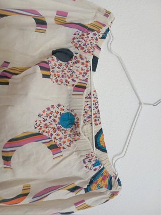Falda Larga Retro Estampado Geométrico...
