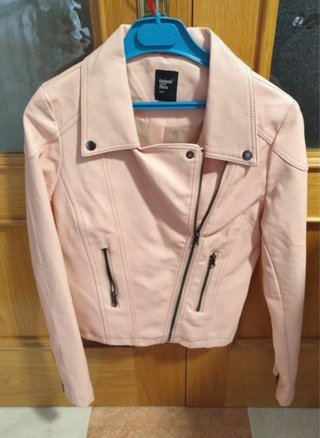 Chaqueta Cuidado con el perro rosa Talla S