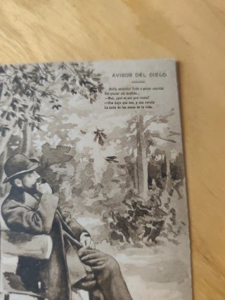Postal antigua Avisos del Cielo 1900