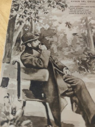 Postal antigua Avisos del Cielo 1900