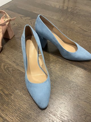 Zapatos de tacón azul talla 38