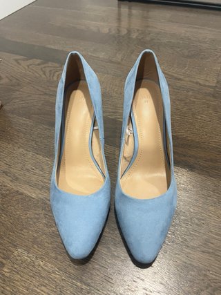 Zapatos de tacón azul talla 38