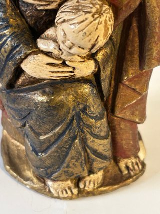Escultura religiosa familia abrazo